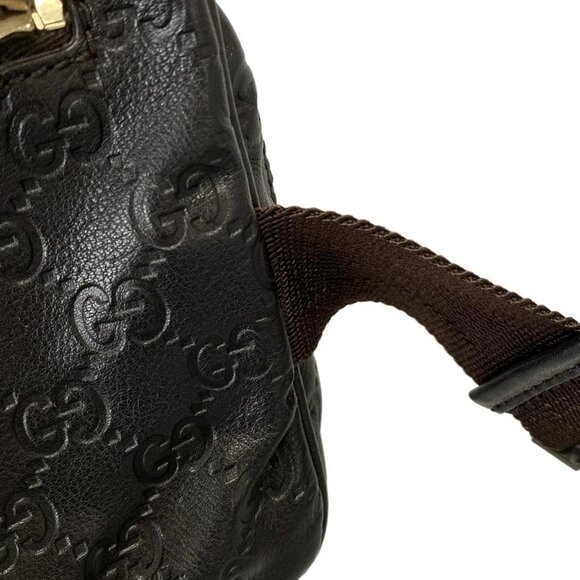 Auth GUCCI Guccissima 246417 Dark Brown Leather - Bum Bag - Picture 10 of 16